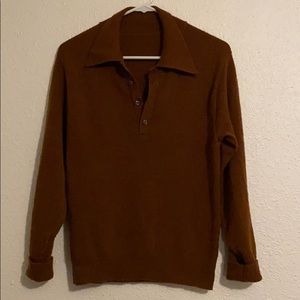 COPY - Vintage brown sweater button up 70’s